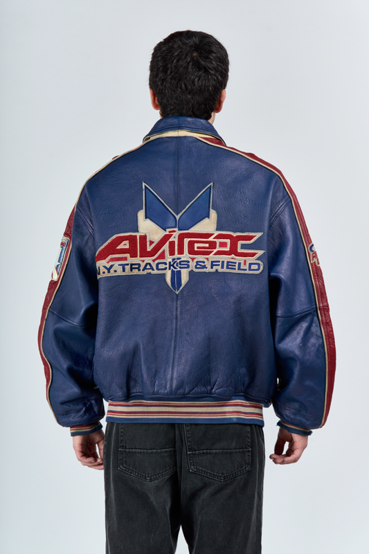 1983 Avirex "Track & Field"Leather Varsity Jacket (L)