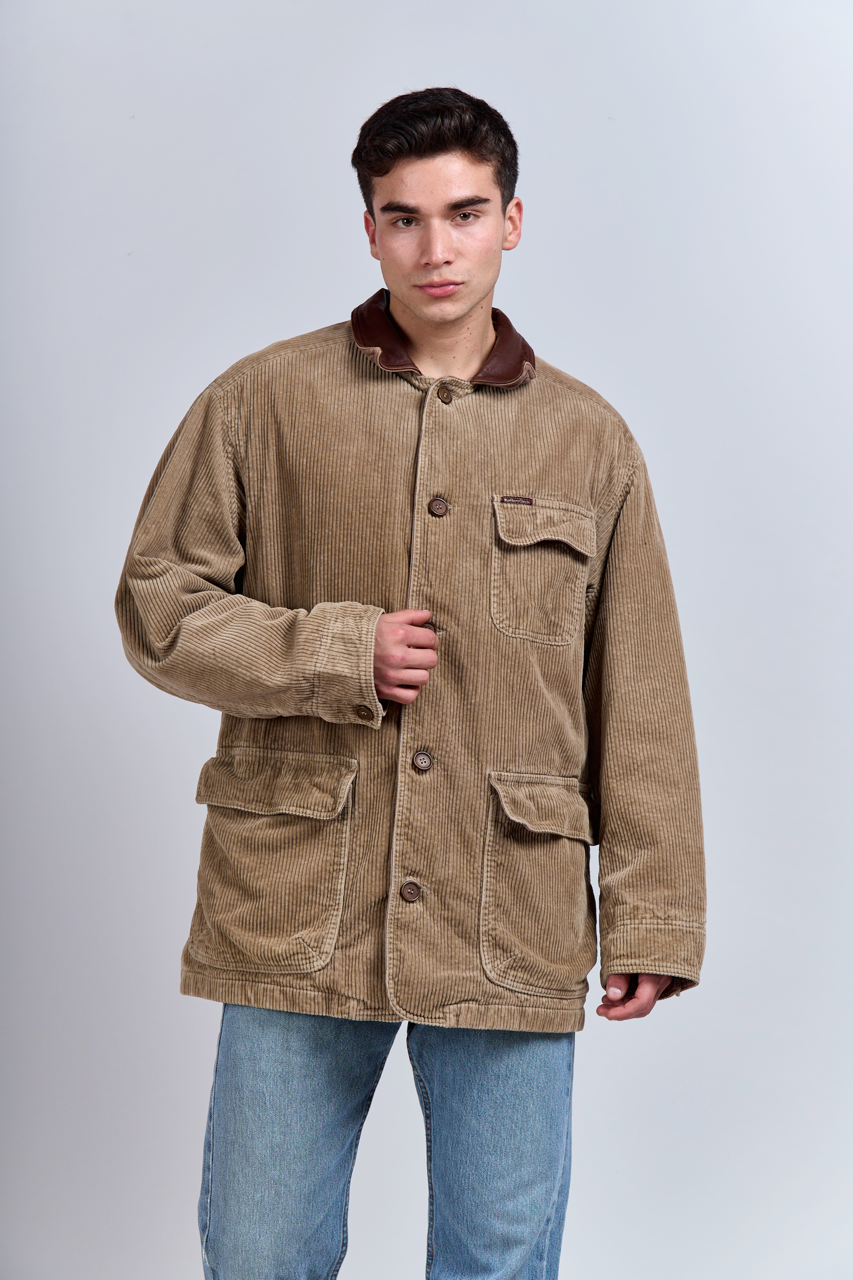 1990 Marlboro Classic Leather Corduroy Coat (L/XL)