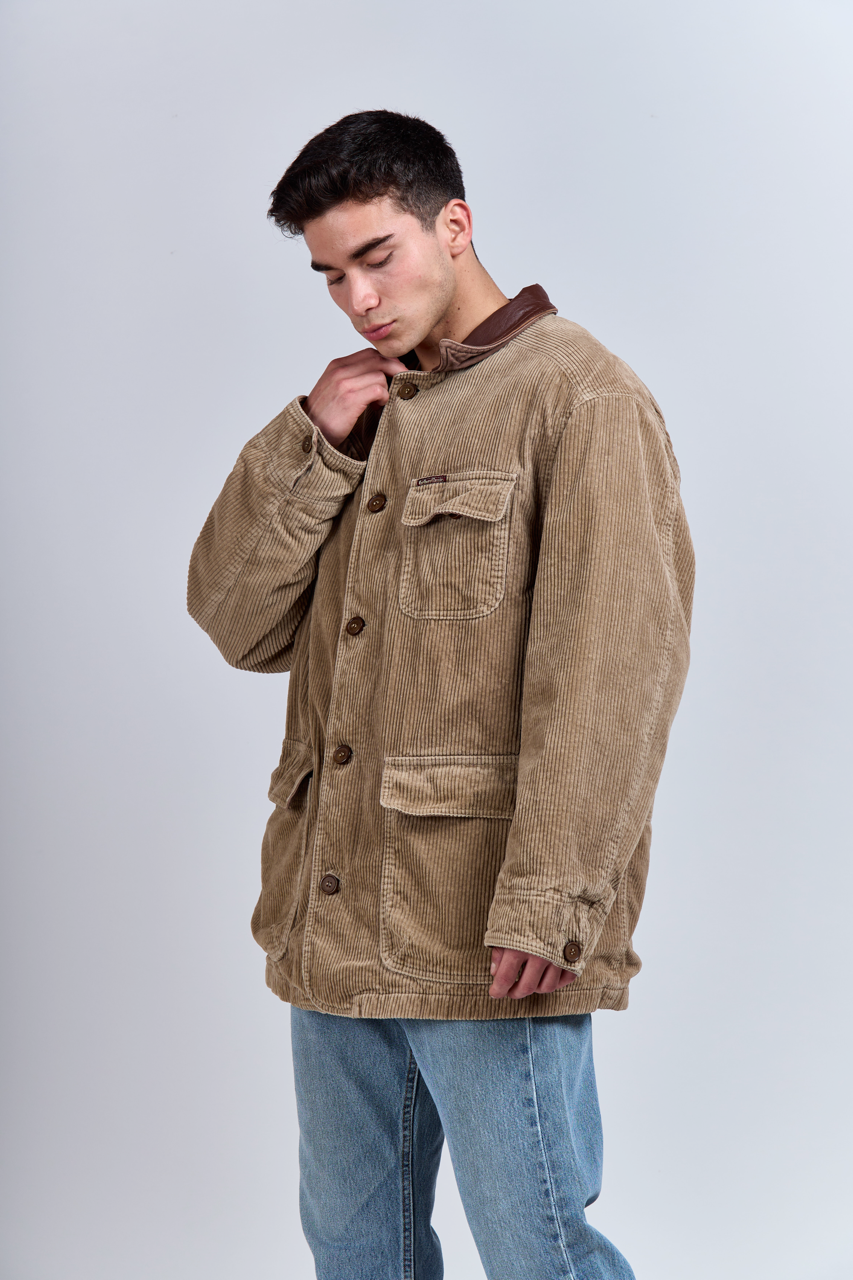 1990 Marlboro Classic Leather Corduroy Coat (L/XL)