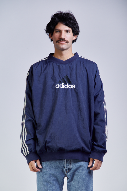 1990 Adidas Big Logo V Sweatshirt ( L/XL)