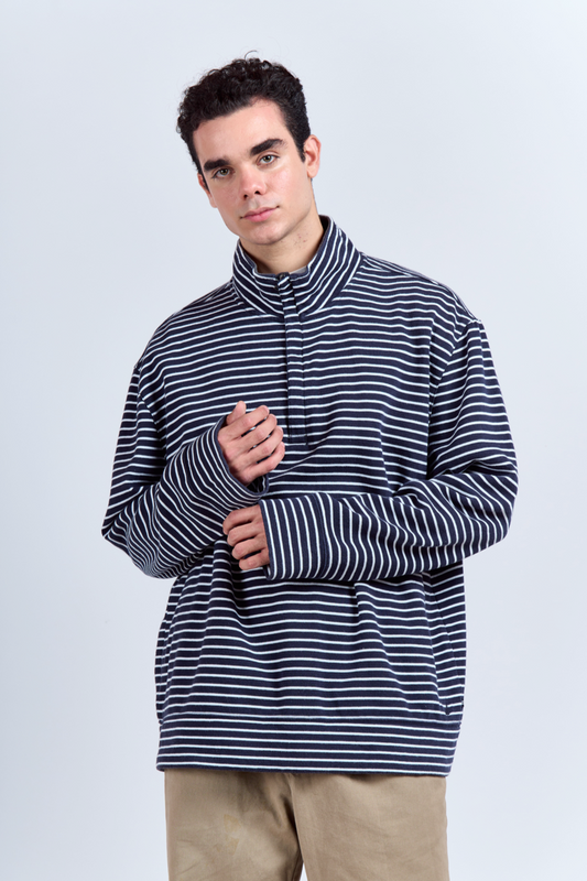 2000 Nautica Striped Quarter Zip (XL/XXL)