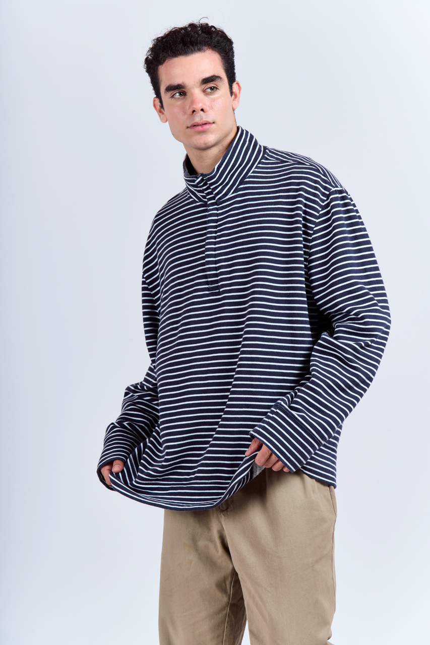 2000 Nautica Striped Quarter Zip (XL/XXL)