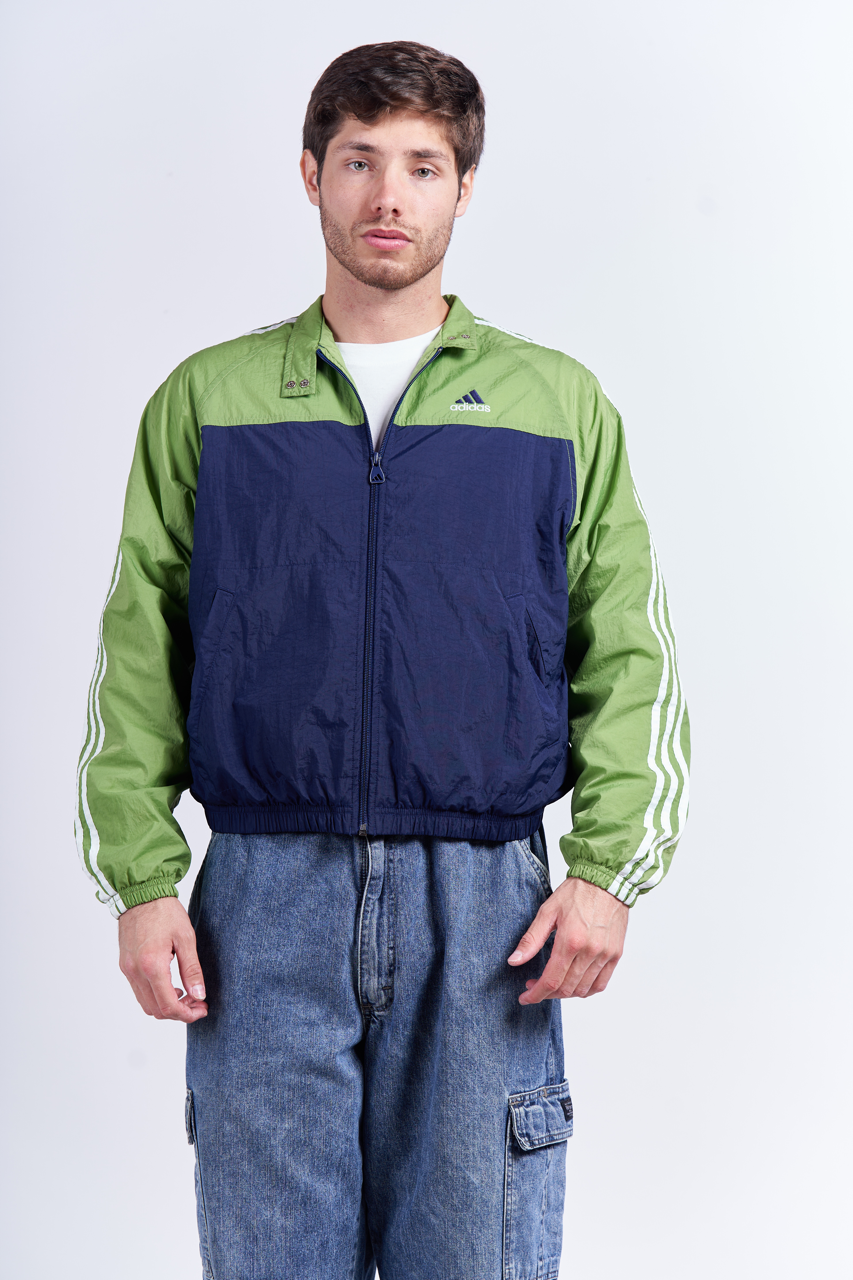 1990 Vintage Adidas Green n Blue Track Jacket (S/M)