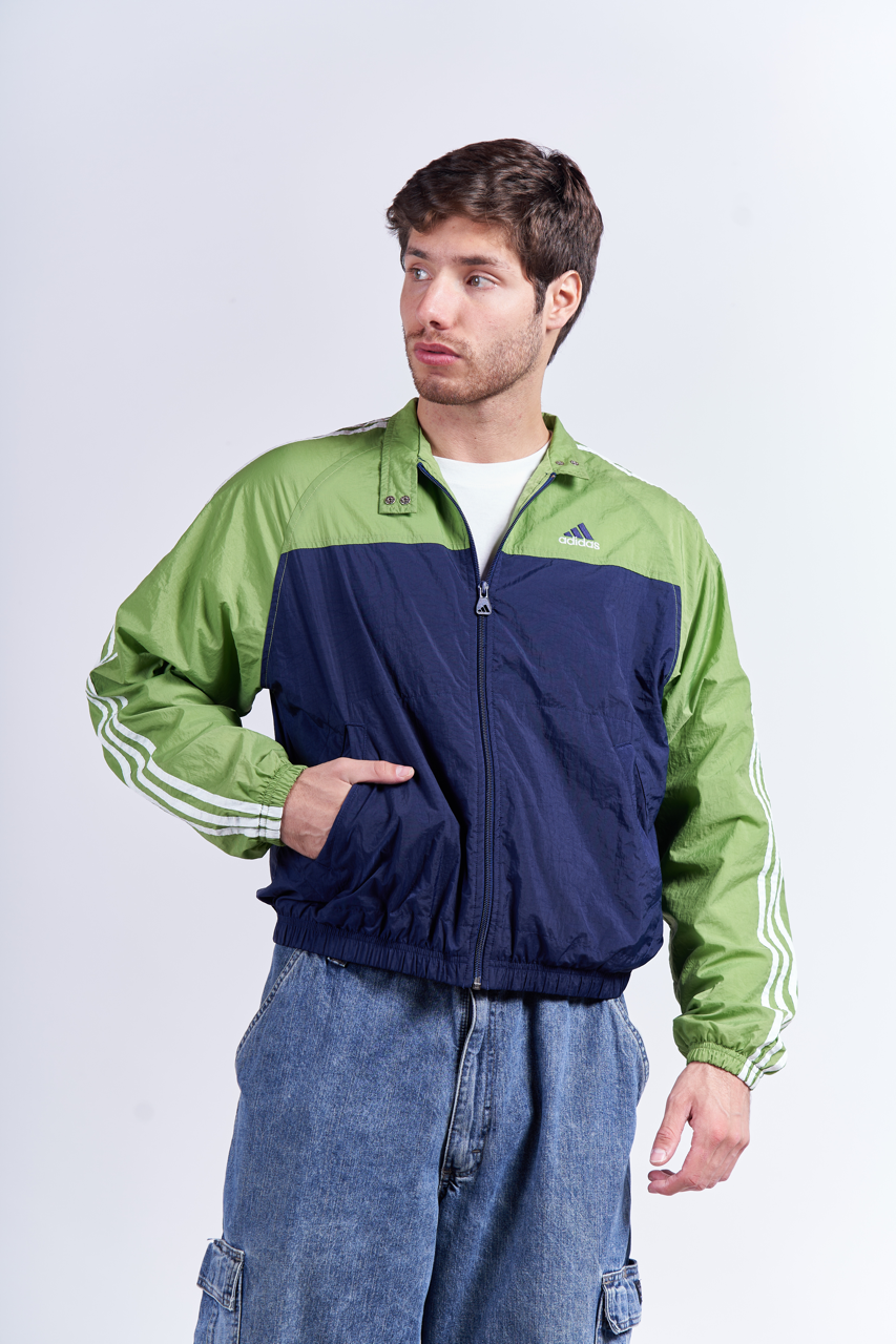 1990 Vintage Adidas Green n Blue Track Jacket (S/M)