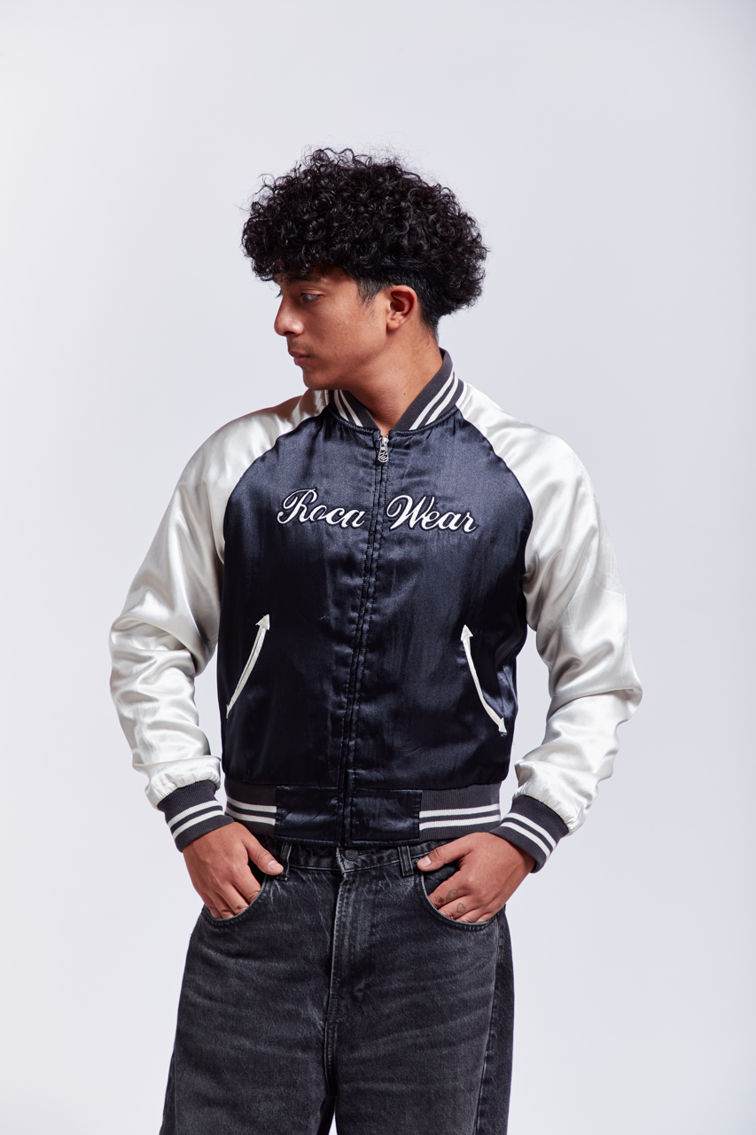 Y2K Rocawear Satin Varsity Jacket (S)