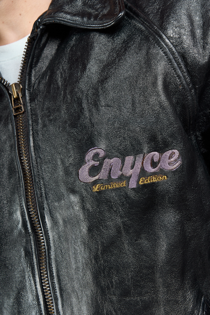 2000 Y2K Enyce Leather Bomber Jacket (M/L)