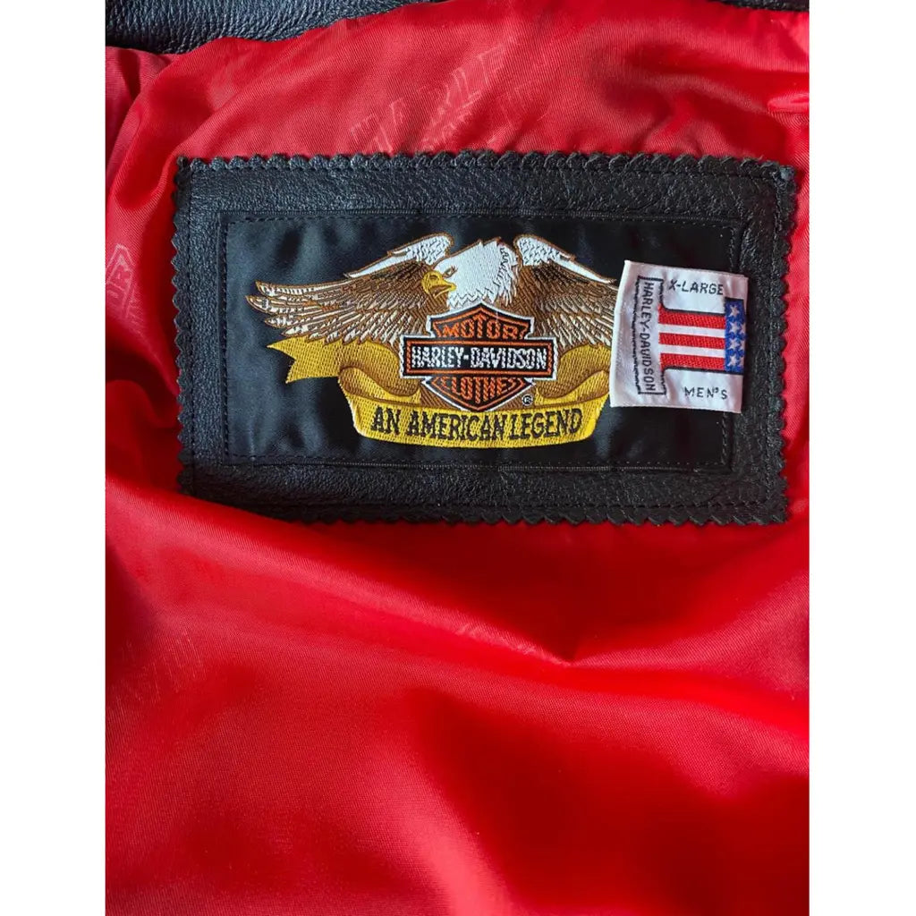 1990 Harley Davidson "Aguila en Relieve" Biker Leather Jacket (L)